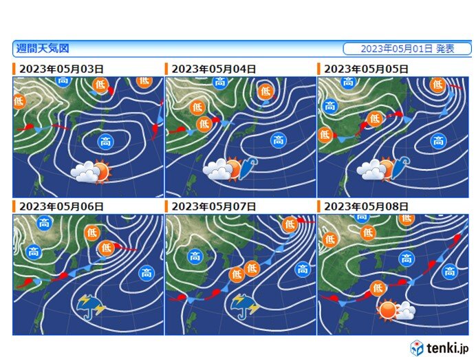 5日(金)までは熱中症と紫外線に注意　6日(土)～7日(日)広く雨　大雨の所も