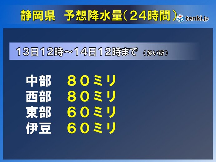 1時間40ミリ以上　激しい雨に警戒