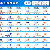 2週間天気　あす西から雨　激しい雨に注意　金曜は雨エリア拡大　厳しい暑さ収まる