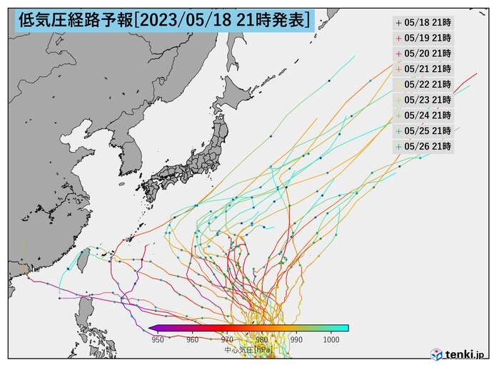 発達し北上する可能性も