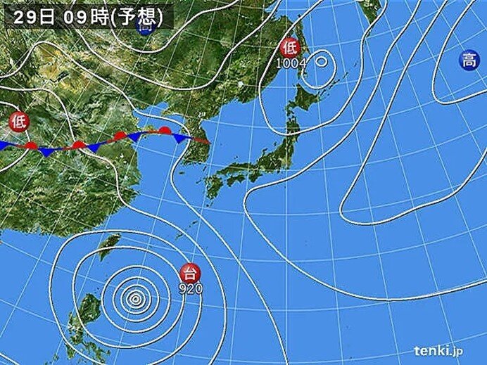 27日～6月2日　前線南下で関東など大雨の恐れ　28日頃は蒸し暑く