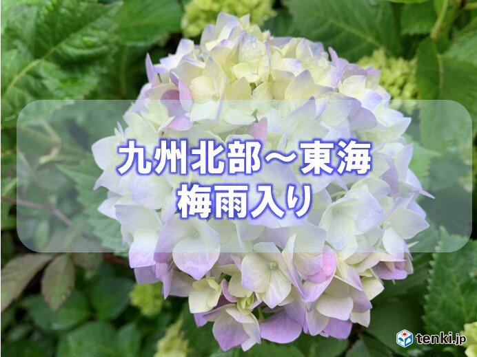 九州北部～東海地方が梅雨入り　近畿・東海地方では「5月の梅雨入り」は10年ぶり