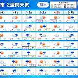 2週間天気　台風接近で沖縄は荒天　週末にかけ西・東日本も影響　続々と梅雨入りへ