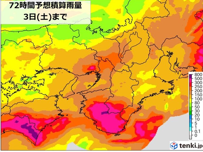 台風2号の影響で前線活動が活発化　2日(金)を中心に関西で災害レベルの大雨の恐れ