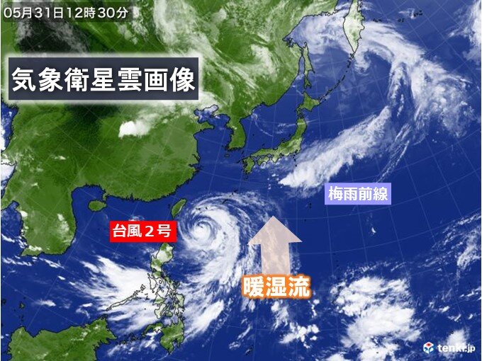台風の暖湿流の影響　沖縄、九州南部で今年一番蒸し暑く