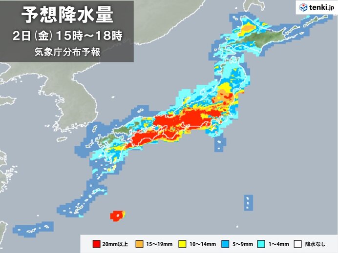 梅雨前線の活動が活発化　大雨に警戒