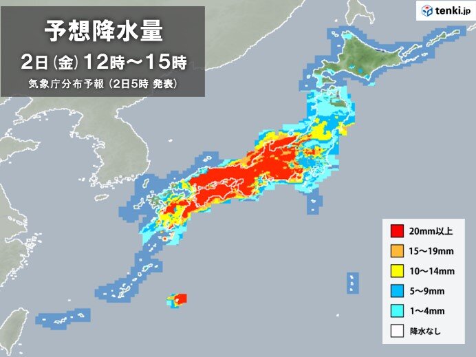 九州、四国、本州　台風直撃しなくても大雨の恐れ