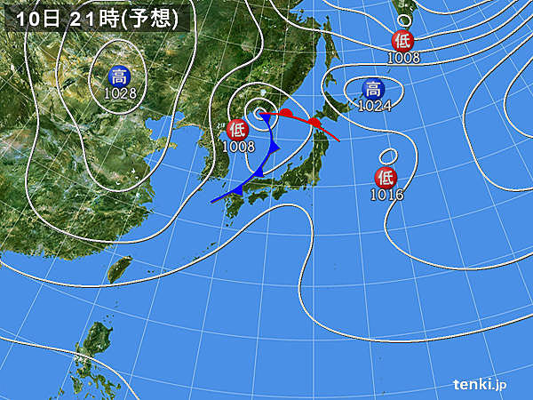 10日　広く雨具の出番　都心汗ばむ陽気