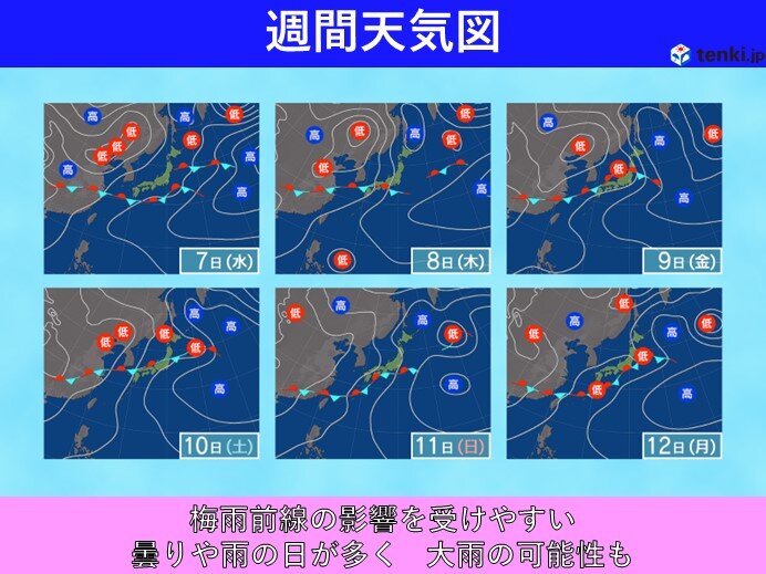 7日(水)の晴れ間を有効に