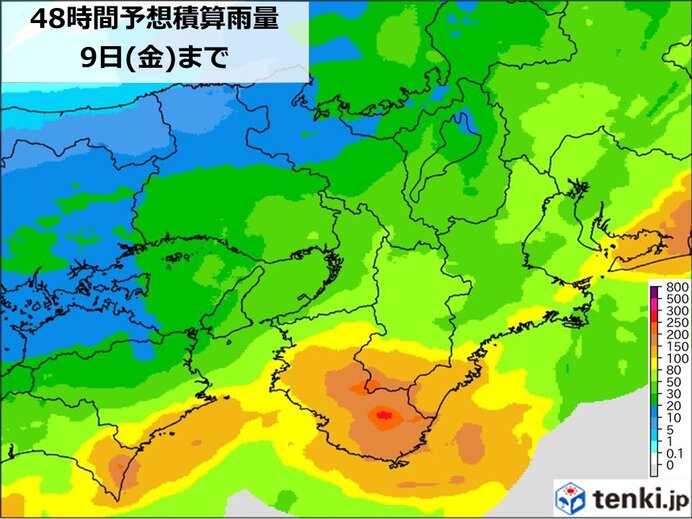 9日(金)午前中にかけて中部と南部で再び大雨か　大雨による災害に十分な注意を