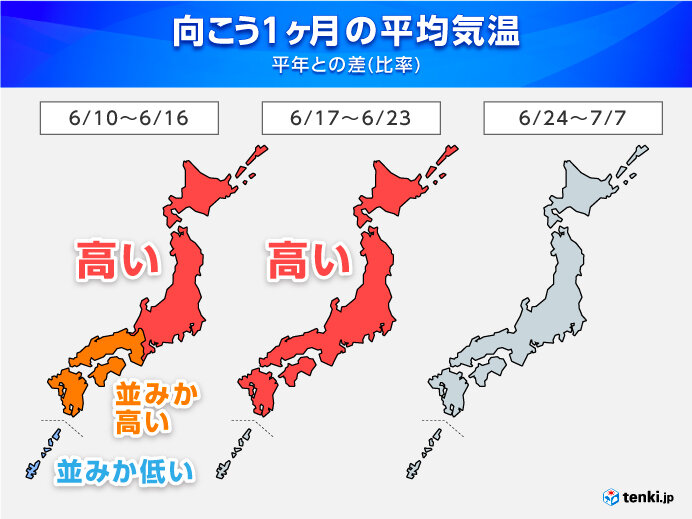 1か月予報　今年の梅雨はどうなる?　北ほど高温傾向で蒸し暑く　熱中症警戒