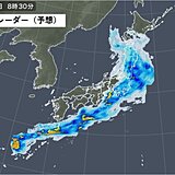 9日　前線の活動が活発化　東海や関東など局地的に激しい雨　西から天気回復へ
