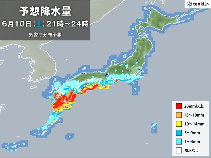 九州～紀伊半島　今夜から再び大雨の恐れ