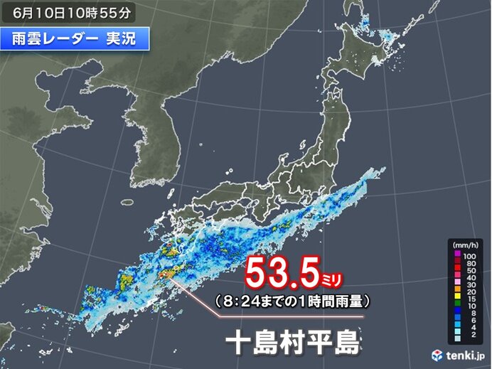鹿児島県で1時間50ミリ以上滝のような雨　今夜から再び九州～紀伊半島で大雨の恐れ
