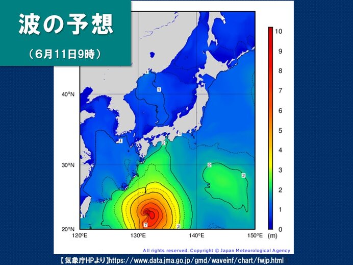 沖縄近海　高波に注意