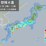きょう12日　四国～東海は昼頃まで局地的に激しい雷雨　土砂災害や浸水害に注意