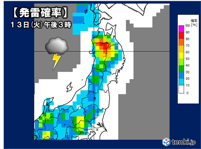 東北　16日(金)まで急な雨や雷雨に注意　17日(土)以降は猛暑日に迫る所も