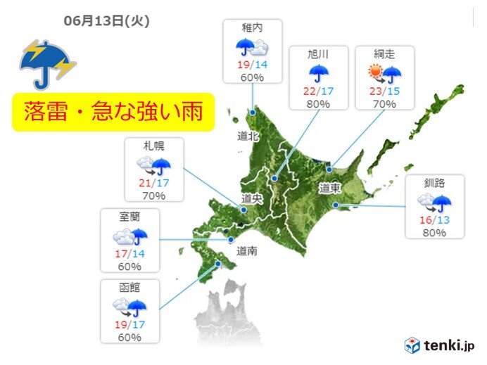 北海道　蚊ケア指数レベル5　虫よけスプレー忘れずに