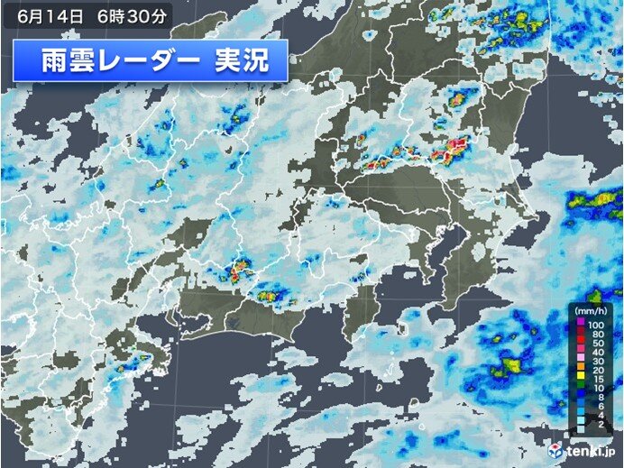 けさは北部で雨雲が発達　夜にかけても断続的に雨