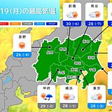 関東甲信　きょう19日　猛暑収まっても熱中症に注意　22日以降は梅雨空・ムシムシ