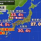 20日は九州で猛暑日迫る暑さ　雨で暑さ落ちつくも一時的　10年に一度の高温予想も