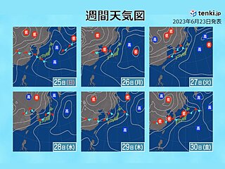 来週は梅雨前線が日本海から本州付近に　中国地方は熱帯夜の所も　夜間も熱中症対策を