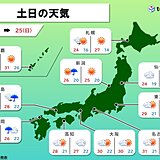 あす24日(土)・25日(日)　梅雨の中休み　30℃超も　沖縄・奄美は盛夏到来か