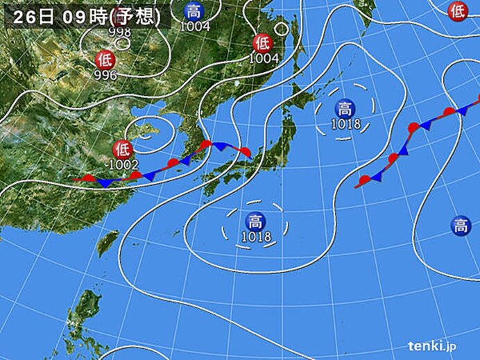 梅雨前線が北上　西日本中心に大気の状態が不安定