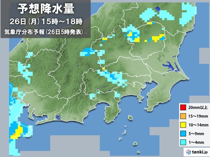 午後は北部や内陸部で急な雨に注意　暑さ対策を