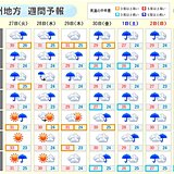 九州　梅雨最盛期　6月30日から7月1日頃は警報級の大雨のおそれ