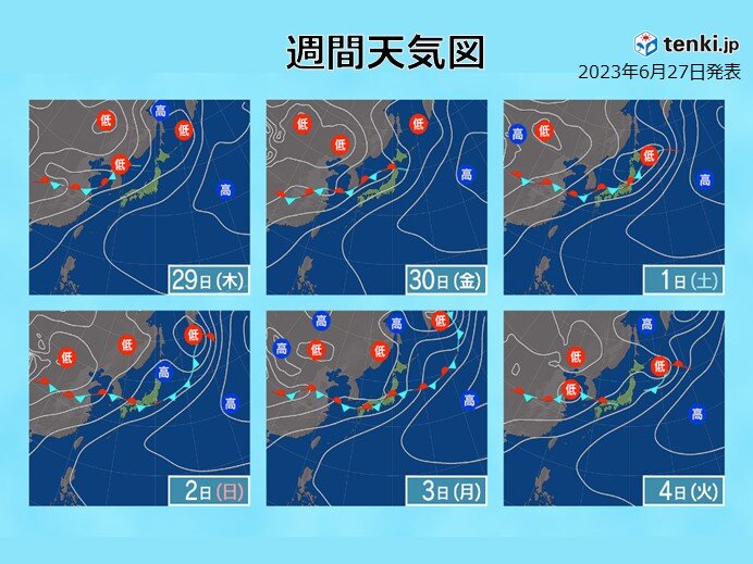 梅雨の最盛期に