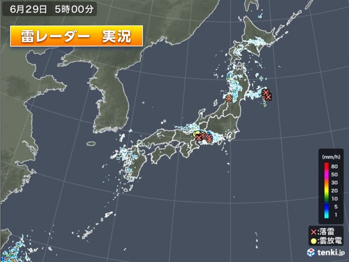 大気の状態が非常に不安定