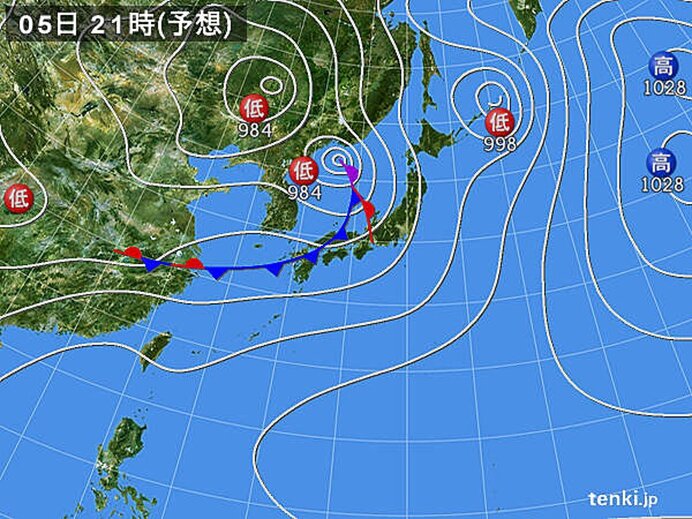 再び梅雨前線の活動が活発化