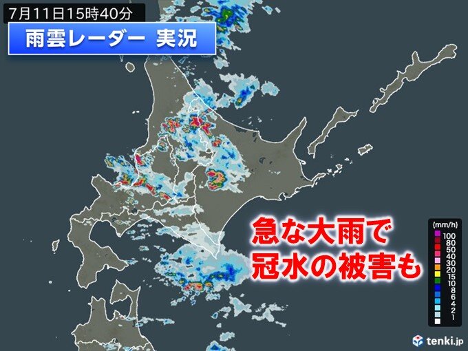 北日本で局地的に大雨　冠水の被害も　夜まで大雨災害に警戒