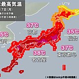 きょう17日も危険な暑さ　40℃に迫る所も　普段以上に万全な熱中症対策を