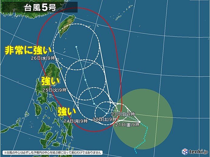 台風5号の動向に注意　来週は先島諸島に接近か