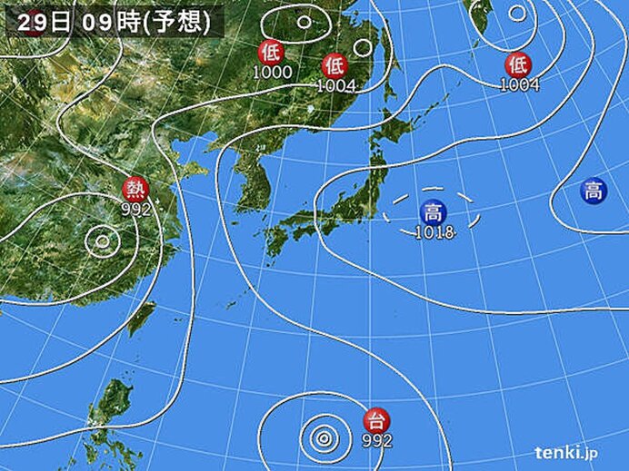 新たな台風のたまご発生か