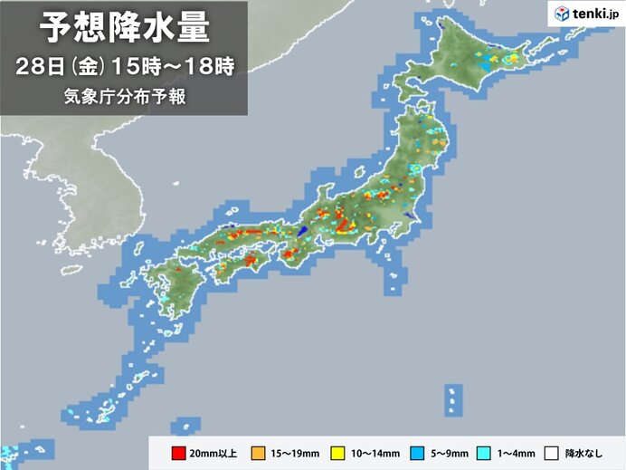 天気の急変に注意
