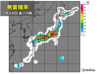 きょう28日　九州～北海道　急な雷雨や非常に激しい雨に注意　沖縄は高波に警戒