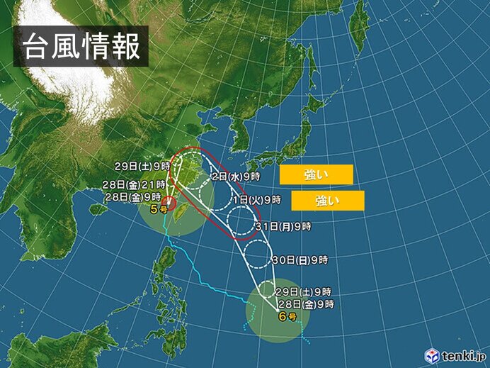 台風6号　暴風域を伴って沖縄に直撃の恐れ