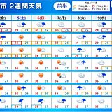 台風6号　沖縄は荒天長引く　来週は西日本や東日本に接近の恐れ　2週間天気