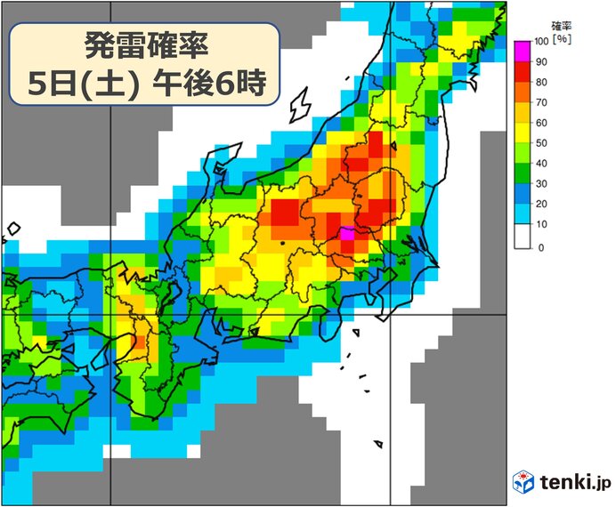 週末　晴れるが午後は天気急変に注意