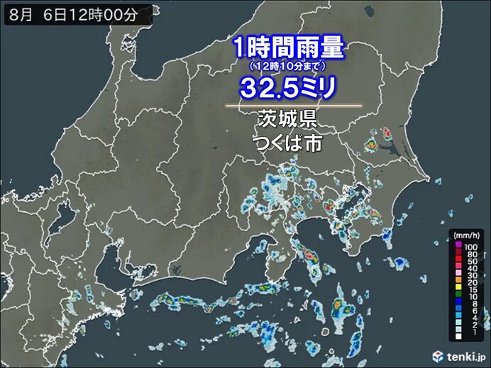 関東地方　所々に雨雲