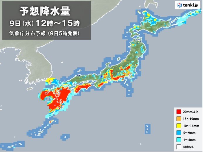 四国から東海も大雨