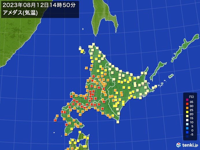 道央や道南では30℃超　地域差も大きい