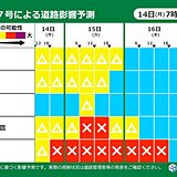 台風7号　道路への影響予測　大雨や暴風で運転が危険なほどに　影響が長引くおそれ