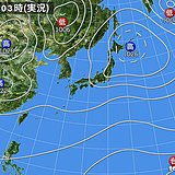 23日　西は強雨や雷　東と北も夜は一時雨