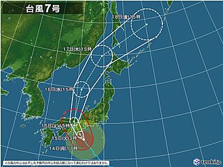 台風7号 紀伊半島に上陸へ 月曜から荒天 火曜ピーク 東海や近畿中心に