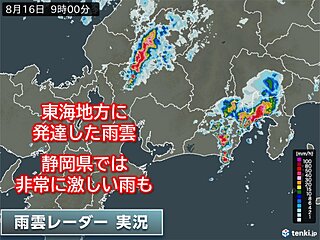 静岡県で非常に激しい雨を観測　東海道新幹線が運転見合わせの区間も