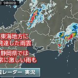 静岡県で非常に激しい雨を観測　東海道新幹線が運転見合わせの区間も